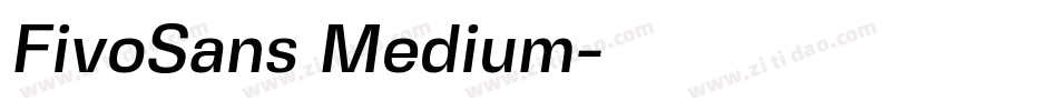 FivoSans Medium字体转换